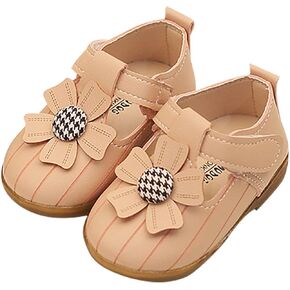 Toddler Slip on Shoes Girls Sandals Flower Sunflower Flat Sandals Summer Dress Shoes Soft Bottom Non Slip Girl Apparel