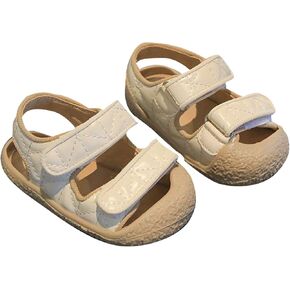 Baby Toddler Infant Unisex Cloesd-Toe Beach Anti-Slip Solid Sandal Rubber Soft Sole Newborn First 𝐖alker Shoe