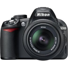 Nikon D3100 14.2MP DX-Format Digital SLR Camera Kit with 18-55mm f/3.5-5.6 VR Lens - (Black) [International Version]