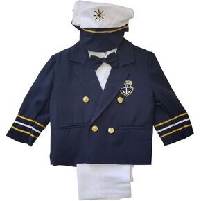 iGirlDress Baby Toddler Boys Captain Sailor Tuxedo Special Occation Suit size1-7