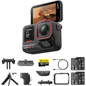 Insta360 Ace Pro 2 Ultimate Bundle - 8K Waterproof Action Camera Co-Engineered with Leica, 1/1.3" Sensor, Dual AI Chip, Leading Low Light, Superior Audio, Flip Screen & AI Editing, Single Battery