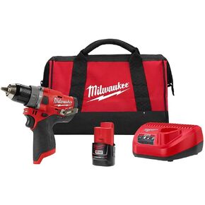 Milwaukee 2504-21 M12 FUEL CP Brushless Lithium-Ion 1/2 in. Cordless Hammer Drill Driver Kit (2 Ah)