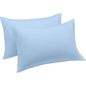 طفل صغير اللون الأزرق الصلب 2pc وسادة نقية مصرية القطن القطن 600 Thread Count 12x16 وسادة الأغطية إغلاق المظروف