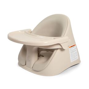 Boppy Proper Posture Floor and Booster Seat, Oatmeal, Ergonomic Infant Seat for Ideal Posture & Hip Alignment, Adjustable for 4-36 Months, Converts from Floor Seat to Booster, Dishwasher-Safe Tray