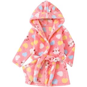 Toddler Kids Boys Girls Print 𝐁ath𝗿obes Hooded Warm Flannel 𝗡ight 𝗥obe Baby Winter 24 Month Girl Clothes Pajamas