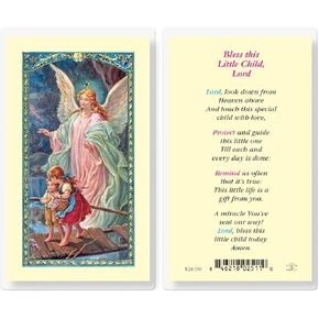 Bless This Little Child Lord Laminated Holy Cards, 25-Count Value Pack