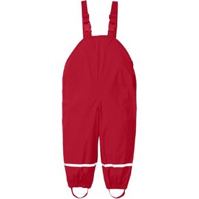 Kids Waterproof Rain Pants Windproof Reflective Bib Pant Lightweight Adjustable Dirty Proof Rain Wear Over Pants 1-14T