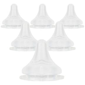 Silicone Nipples for Lansinoh Baby Bottle, Size S,Replacement Bottle Nipple,1m+,Slow Flow, 6 Count