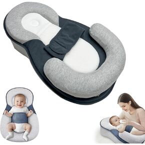 Baby Wedge Pillow for Newborn, Adjustable Baby Wedge Lounger Pillow for Reducing Spit-Up