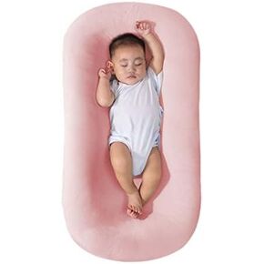 Baby Lounger, Baby Lounger for Newborn, Soft Organic Cotton Breathable Lounger for Baby (Blue)