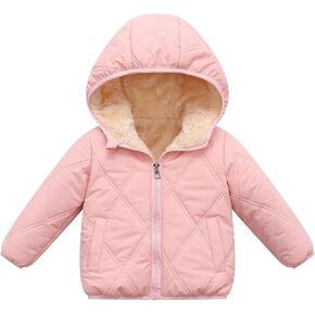 Toddler Infant Hooded Down Coats Baby Girls Boys Windproof Thicken Solid Color Puffer Outerwear Winter Kids Warm Clothes