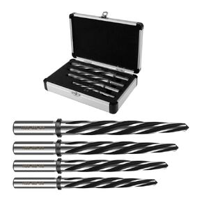 4Pcs Bridge Construction Reamer Drill Bit,3/8In 1/2In 5/8In 3/4In HSS Taper Chucking Reamer for Steel Metal Wood Plastic