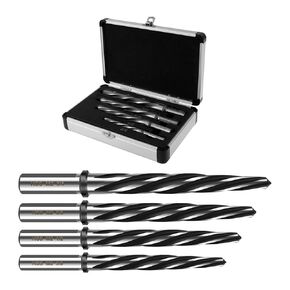 4Pcs Bridge Construction Reamer Drill Bit,3/8in 1/2in 5/8in 3/4in HSS Taper Chucking Reamer for Steel Metal Wood Plastic
