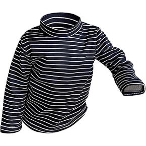 Little Boys Girls Striped Thermal Tops Kids Winter Undershirt Turtleneck Fleece Baselayer Long Sleeve T Shirt Kids