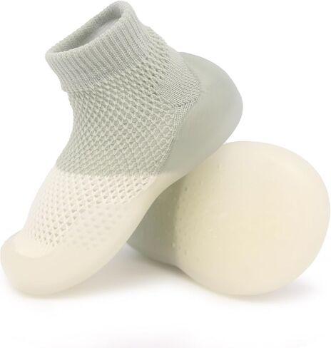 Baby Girls Boys First Walking Shoes Non Slip Soft Sole Sneakers Toddler Infant Sock Soil in Kuwait