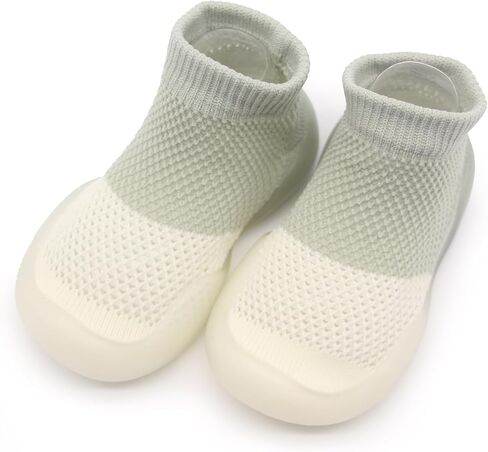 Baby Girls Boys First Walking Shoes Non Slip Soft Sole Sneakers Toddler Infant Sock Soil in Kuwait