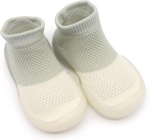 Baby Girls Boys First Walking Shoes Non Slip Soft Sole Sneakers Toddler Infant Sock Soil in Kuwait