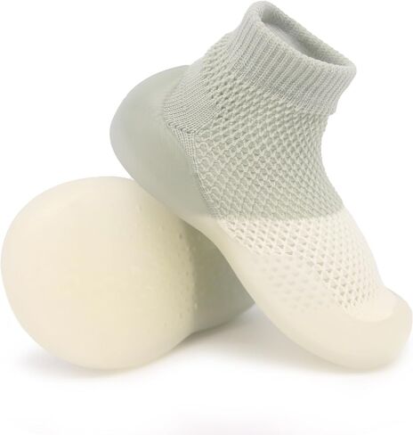 Baby Girls Boys First Walking Shoes Non Slip Soft Sole Sneakers Toddler Infant Sock Soil in Kuwait