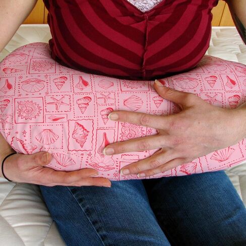 Pink Seashells Baby Nursing Pillow Covers for Boy Girl Boho Beach Conch Nursery Feeding Pillowcase for Breastfeeding Pillows Pastel Summer Coastal Soft Stretchy Removable Cover for Newborn Infant in Saudi Arabia