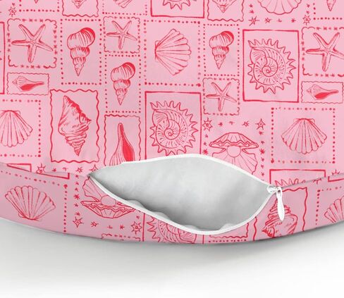 Pink Seashells Baby Nursing Pillow Covers for Boy Girl Boho Beach Conch Nursery Feeding Pillowcase for Breastfeeding Pillows Pastel Summer Coastal Soft Stretchy Removable Cover for Newborn Infant in Saudi Arabia