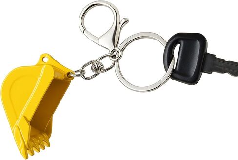 Funny Metal Excavator Bucket Keychains for Mens unique keychains Car Key Chain Birthday Gift For Men Boy Kids Backpack charms in Kuwait