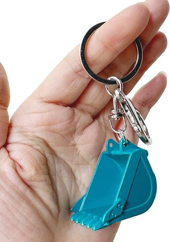 Funny Metal Excavator Bucket Keychains for Mens unique keychains Car Key Chain Birthday Gift For Men Boy Kids Backpack charms in Kuwait