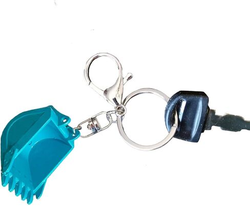 Funny Metal Excavator Bucket Keychains for Mens unique keychains Car Key Chain Birthday Gift For Men Boy Kids Backpack charms in Kuwait