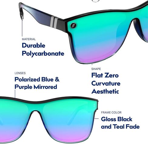 Blenders Eyewear Millenia X2 - نظارات شمسية مستقطبة - عدسات مسطحة عاكسة - حماية 100% من الأشعة فوق البنفسجية - للرجال والنساء in Kuwait
