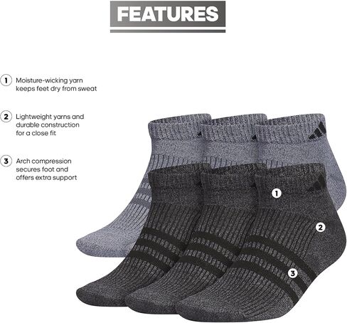 Superlite 3.0 Low Cut Socks lightweight breathable with targeted padding and arch compression (6-Pair) in Saudi Arabia