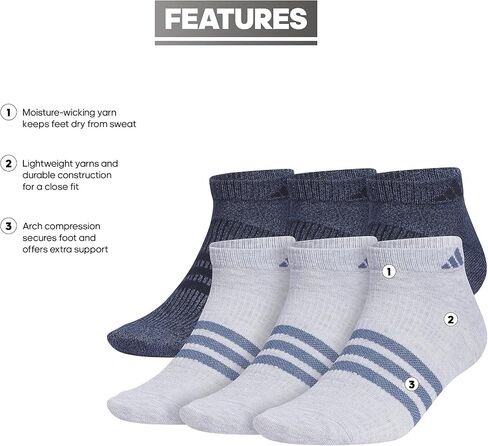 Superlite 3.0 Low Cut Socks lightweight breathable with targeted padding and arch compression (6-Pair) in Saudi Arabia
