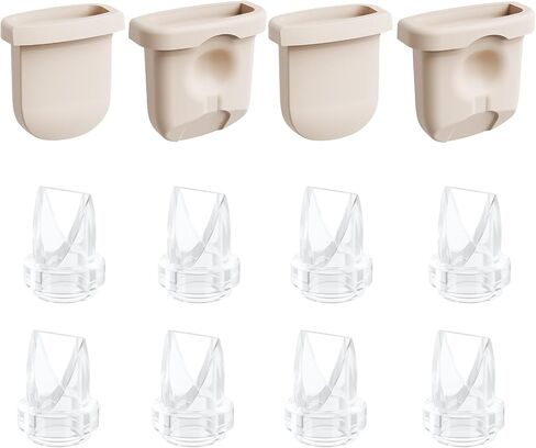 12pcs Breast Pump Parts, 8pcs Duckbill Valves and 4pcs Silicone Diaphragm Compatible with eufy S1 Pro/S1/E10 Wearable Breast Pump, Replace for eufy Pump Original Parts Diaphragm Duckbill Valve in Kuwait