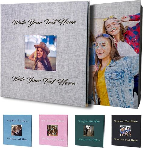 Personalized Photo Album Custom Picture Album Customized Engraved Cloth Photo Books Cover for Memorial Christmas Wedding Gift in Kuwait