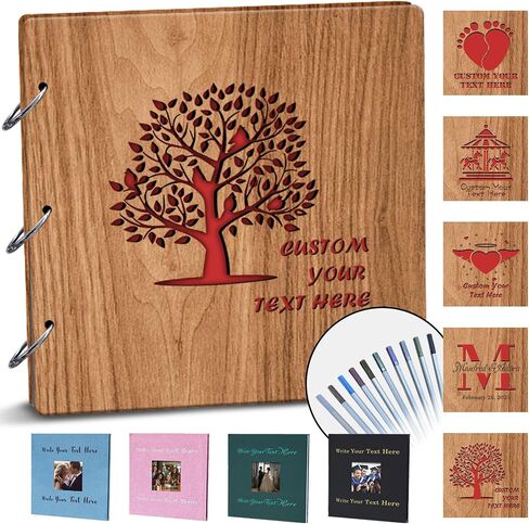 Personalized Photo Album Custom Picture Album Customized Engraved Cloth Photo Books Cover for Memorial Christmas Wedding Gift in Kuwait