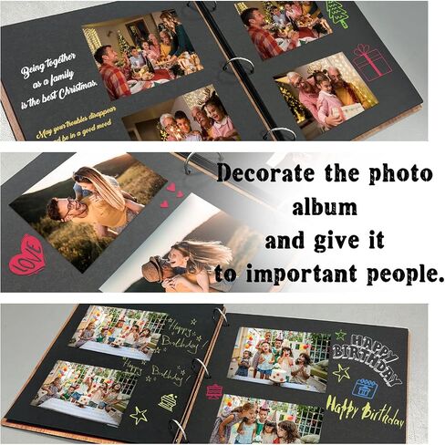 Personalized Photo Album Custom Picture Album Customized Engraved Cloth Photo Books Cover for Memorial Christmas Wedding Gift in Kuwait
