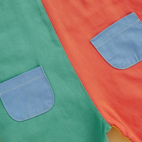 Suolongsama Toddler Baby Boy Girl Overall Shorts Color Block Sleeveless Suspender Trousers Romper with Pockets Summer Clothes in Saudi Arabia