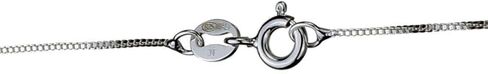 Sterling Silver Tiny Cross Charm Box Chain Nickel Free Necklace Italy in Kuwait