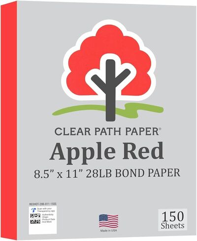 ورق أبيض - مقاس 8.5 × 11 بوصة - 24 رطلًا - 500 ورقة - ورق مسار واضح in Kuwait