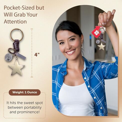 AuPra Music KeyChain Gifts Women & Men Leather KeyRings Home Car Door Keys Holder Girl &Boy Musical Present in Kuwait