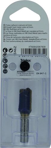 1 Straight Router Bit Ø 15mm - Carbide Blade Diamond Sharpened - 5/16" - 8mm Shank in Kuwait