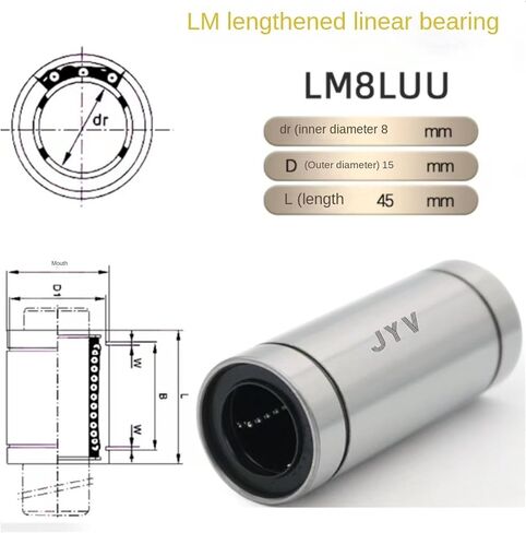 2/5pcs Optical axis Linear Motion Bearing Extension LM6LUU LM8LUU LM10LUU 12 13 16 20 25 30 35 40 50LUU Sliding(LM20LUU 20x32x80,5PCS) in Saudi Arabia