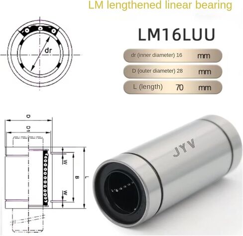 2/5pcs Optical axis Linear Motion Bearing Extension LM6LUU LM8LUU LM10LUU 12 13 16 20 25 30 35 40 50LUU Sliding(LM20LUU 20x32x80,5PCS) in Saudi Arabia