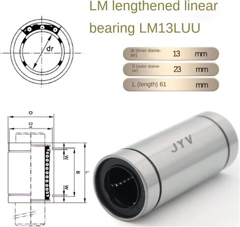 2/5pcs Optical axis Linear Motion Bearing Extension LM6LUU LM8LUU LM10LUU 12 13 16 20 25 30 35 40 50LUU Sliding(LM20LUU 20x32x80,5PCS) in Saudi Arabia