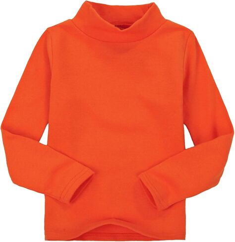 Little Girl Boys Solid Turtleneck T-Shirt Toddler Basic Undershirts Kid Cotton Long Sleeve Pullover Blouse Top Tee in Kuwait