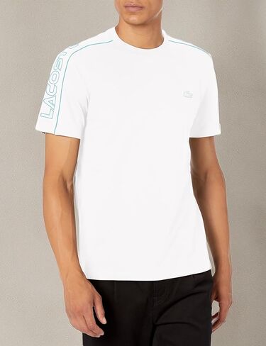 Lacoste Men's Logo Piping Crew Neck T-Shirt in Saudi Arabia