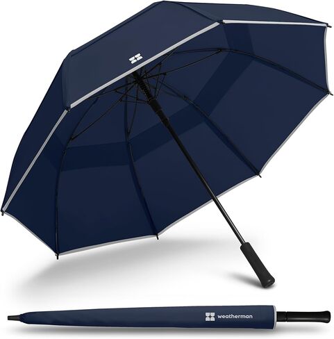 Weatherman Umbrella - Stick Umbrella - Windproof Umbrella Resists Up to 55 MPH Winds - (Sage) in Kuwait