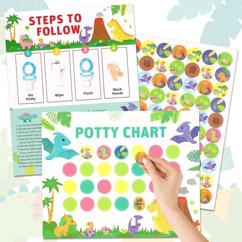 Threetols 10pcs Potty Training Stickers Chart, Cute Mermaid Theme Toilet Training Reward Chart Potty Reward Chart for Toilet Success in Saudi Arabia
