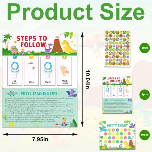 Threetols 10pcs Potty Training Stickers Chart, Cute Mermaid Theme Toilet Training Reward Chart Potty Reward Chart for Toilet Success in Saudi Arabia