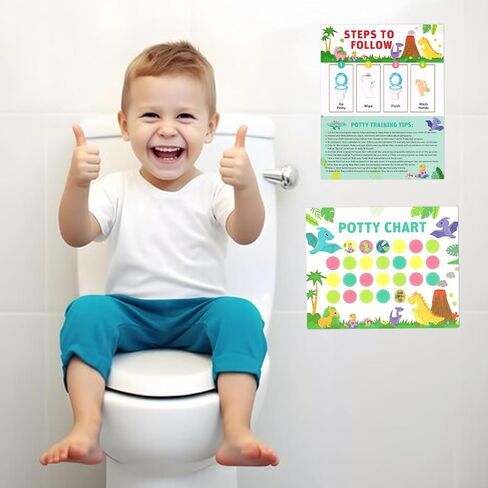 Threetols 10pcs Potty Training Stickers Chart, Cute Mermaid Theme Toilet Training Reward Chart Potty Reward Chart for Toilet Success in Saudi Arabia