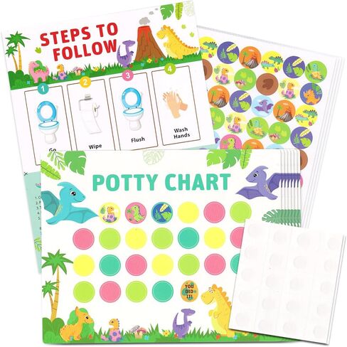 Threetols 10pcs Potty Training Stickers Chart, Cute Mermaid Theme Toilet Training Reward Chart Potty Reward Chart for Toilet Success in Saudi Arabia