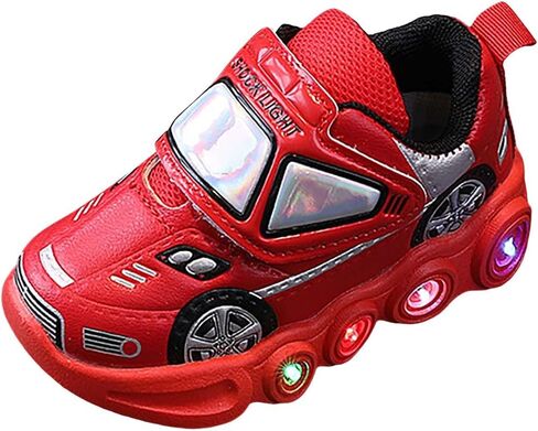 Baby Light Up Shoes Casual Cartoon Car Sneaker Kids Sports Shoes Light Up Shoes for Boys Toddler Girl Tennis Shoes in Saudi Arabia